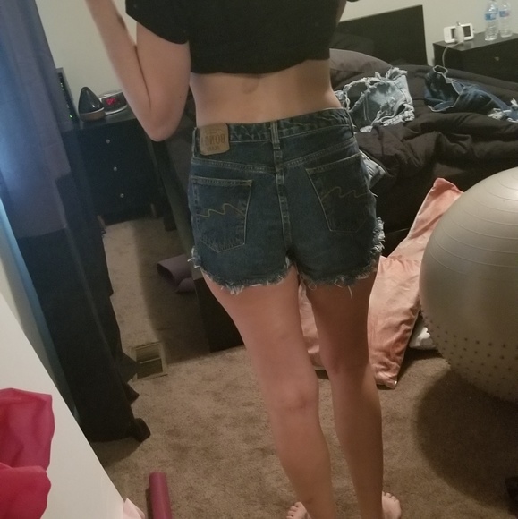 BONGO | High Waist Denim Cutoff Shorts | 11 - Picture 5 of 8